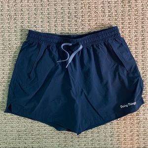 Outdoor Voices Navy Doing Things Shorts. Size S.